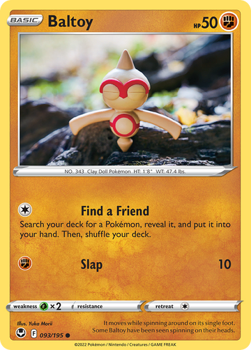 093/195 - Baltoy - [Common] - Reverse Holo