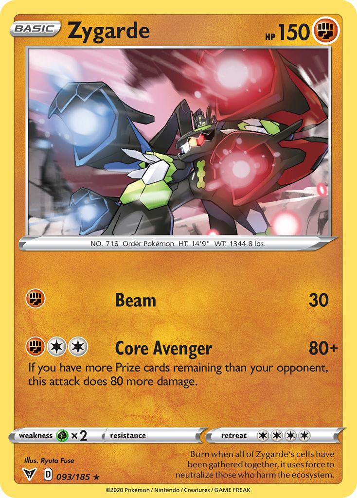 Pokémonkaart 093/185 - Zygarde - Vivid Voltage - [Rare Holo]