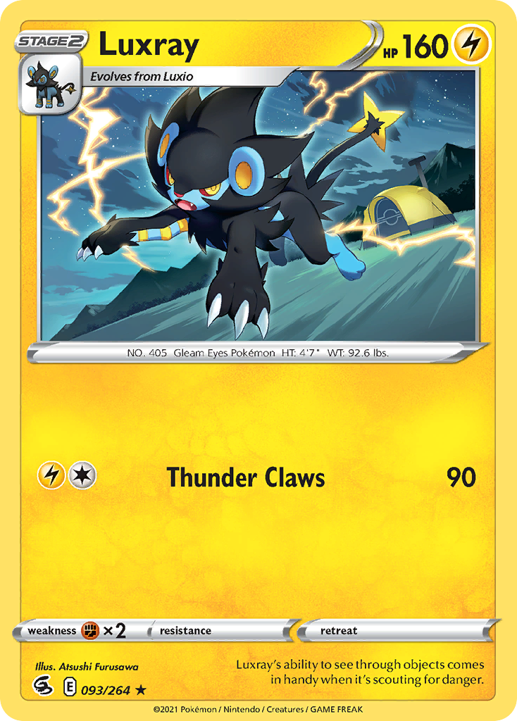 Pokémonkaart 093/264 - Luxray - Fusion Strike - [Rare]