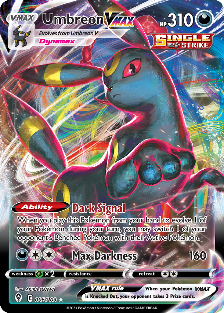 Pokémonkaart 095/203 - Umbreon VMAX - Evolving Skies - [Rare Holo VMAX]