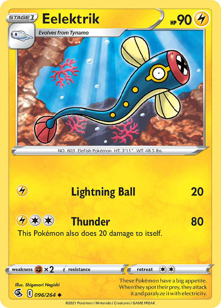 Pokémonkaart 096/264 - Eelektrik - Fusion Strike - [Uncommon]