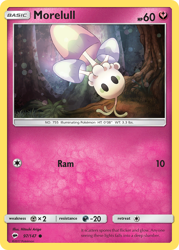 Pokémonkaart 097/147 - Morelull - Burning Shadows - [Common]