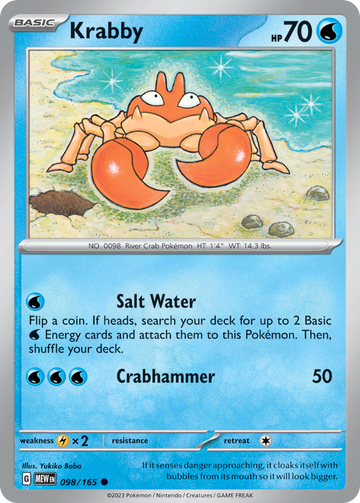 098/165 - Krabby - [Common] - Reverse Holo