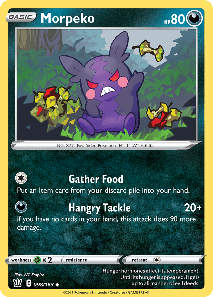 Pokémonkaart 098/163 - Morpeko - Battle Styles - [Uncommon]