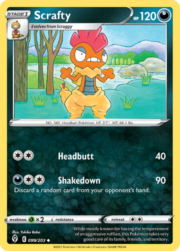 099/203 - Scrafty - Reverse Holo - [Uncommon]