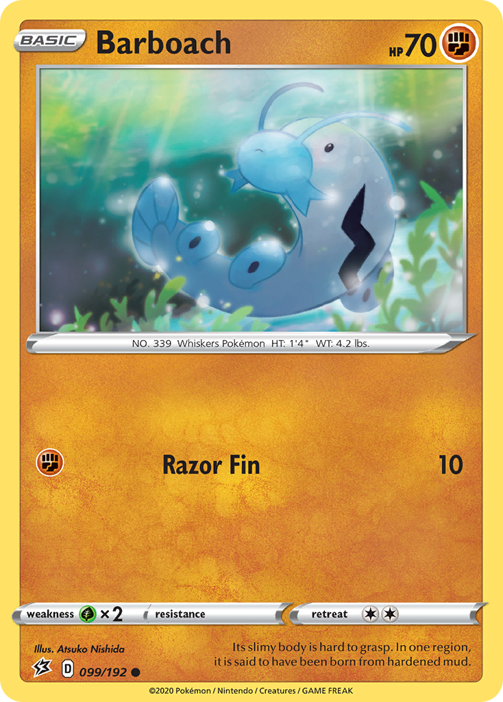 Pokémonkaart 099/192 - Barboach - Rebel Clash - [Common]