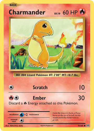 9/108 - Charmander - Reverse Holo - [Common]