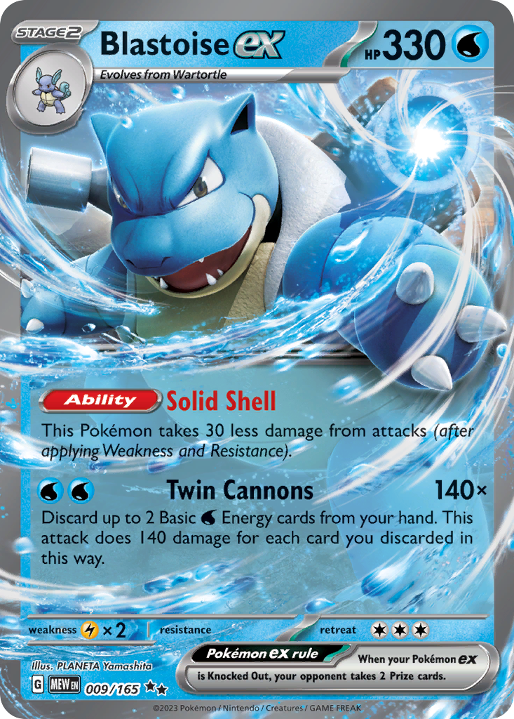 009/165 - Blastoise ex - [Double Rare]