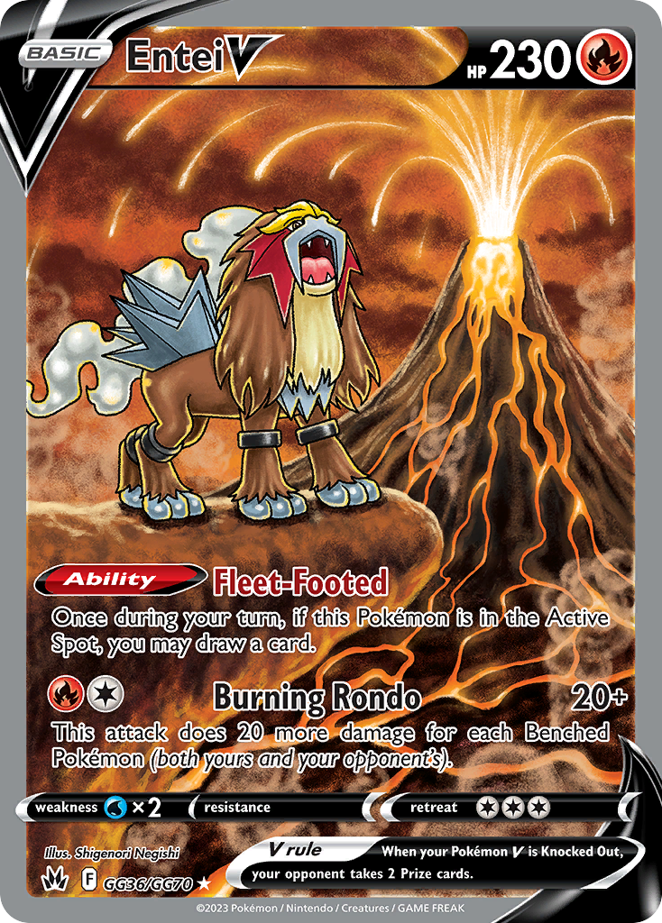 GG36/GG70 - Entei V - [Trainer Gallery Rare Holo V]