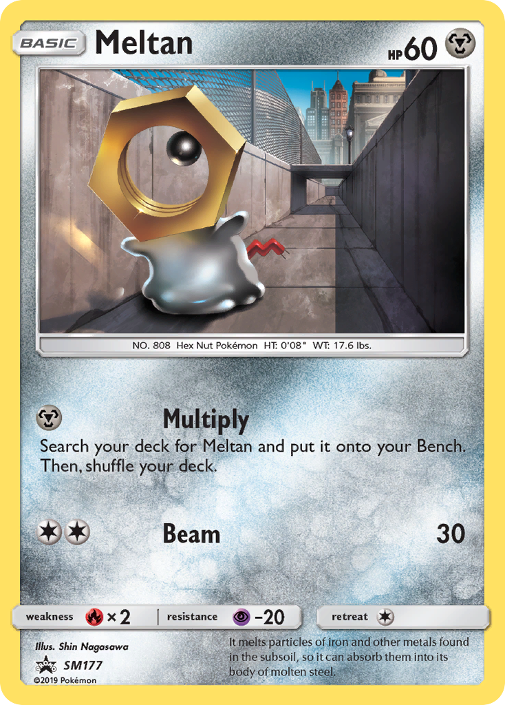 Pokémonkaart SM177 - Meltan - SM Black Star Promos - [Promo]