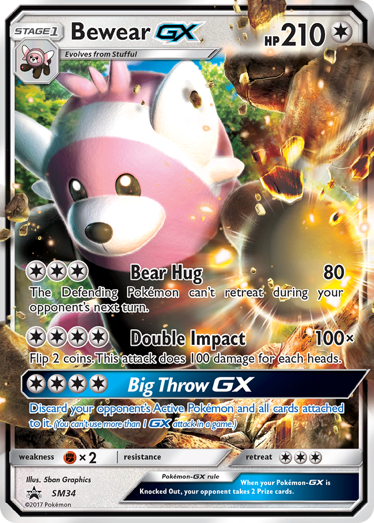 Pokémonkaart SM34 - Bewear-GX - SM Black Star Promos - [Promo]