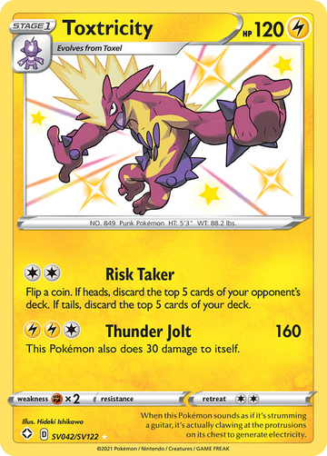 Pokémonkaart SV042/SV122 - Toxtricity - Shiny Vault - [Rare Shiny]