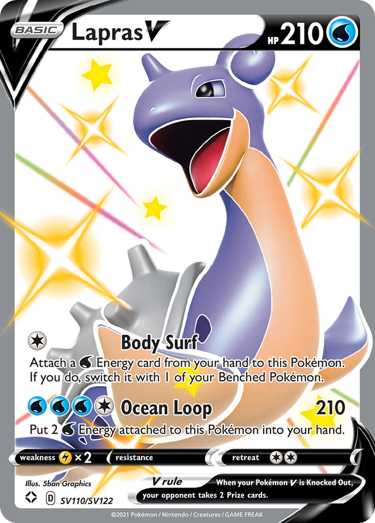 Pokémonkaart SV110/SV122 - Lapras V - Shiny Vault - [Rare Holo V]
