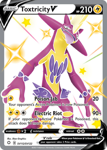 Pokémonkaart SV112/SV122 - Toxtricity V - Shiny Vault - [Rare Holo V]
