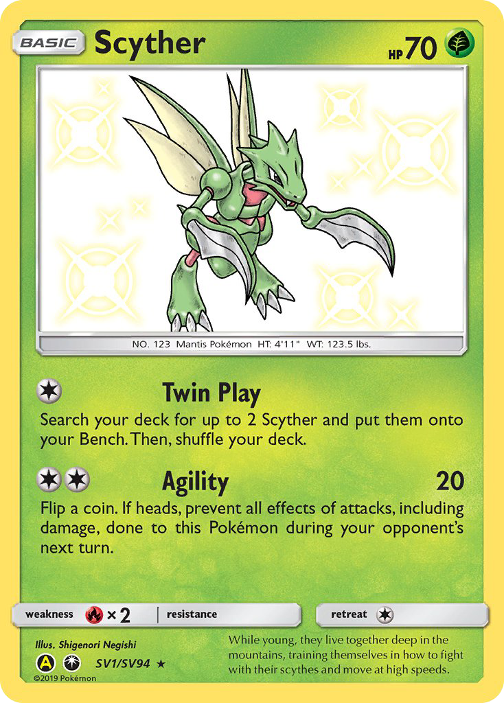 Pokémonkaart SV1/V94 - Scyther - Shiny Vault - [Rare Shiny]