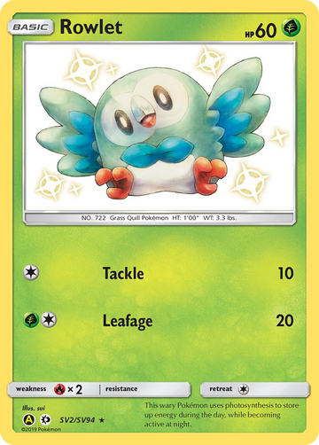 SV2/V94 - Rowlet - [Rare Shiny]