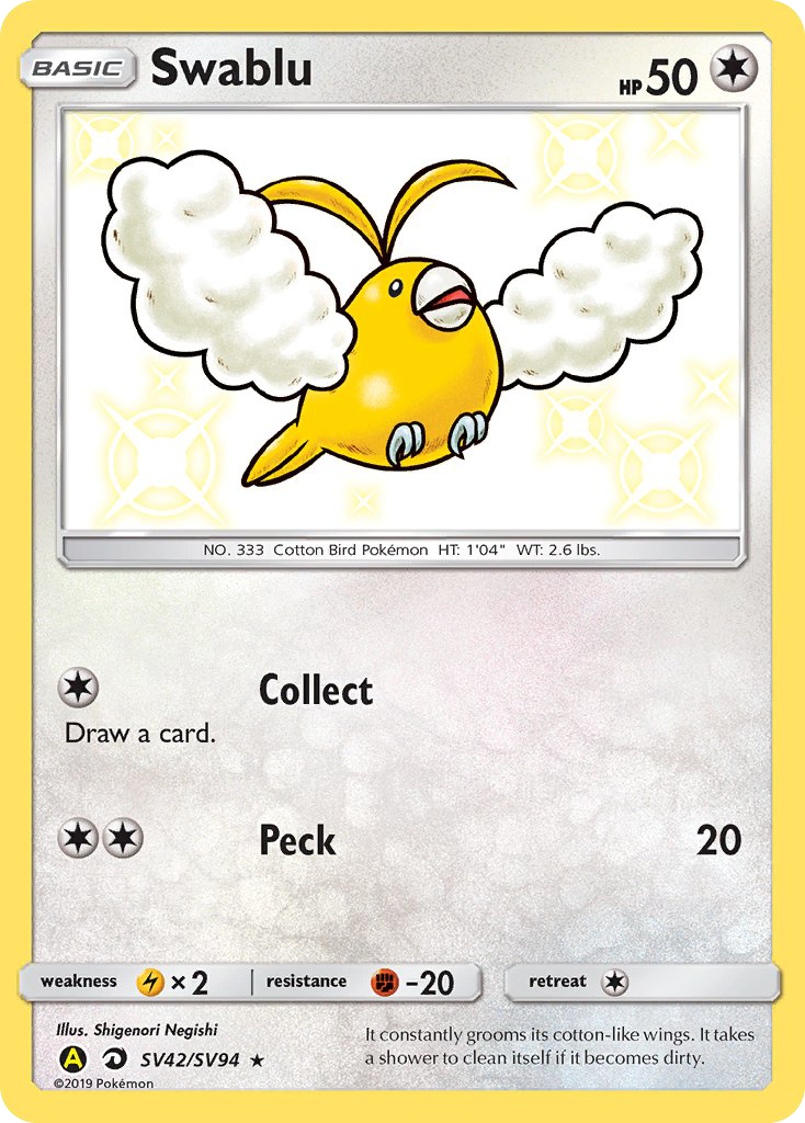 Pokémonkaart SV42/V94 - Swablu - Shiny Vault - [Rare Shiny]