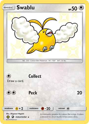Pokémonkaart SV42/V94 - Swablu - Shiny Vault - [Rare Shiny]