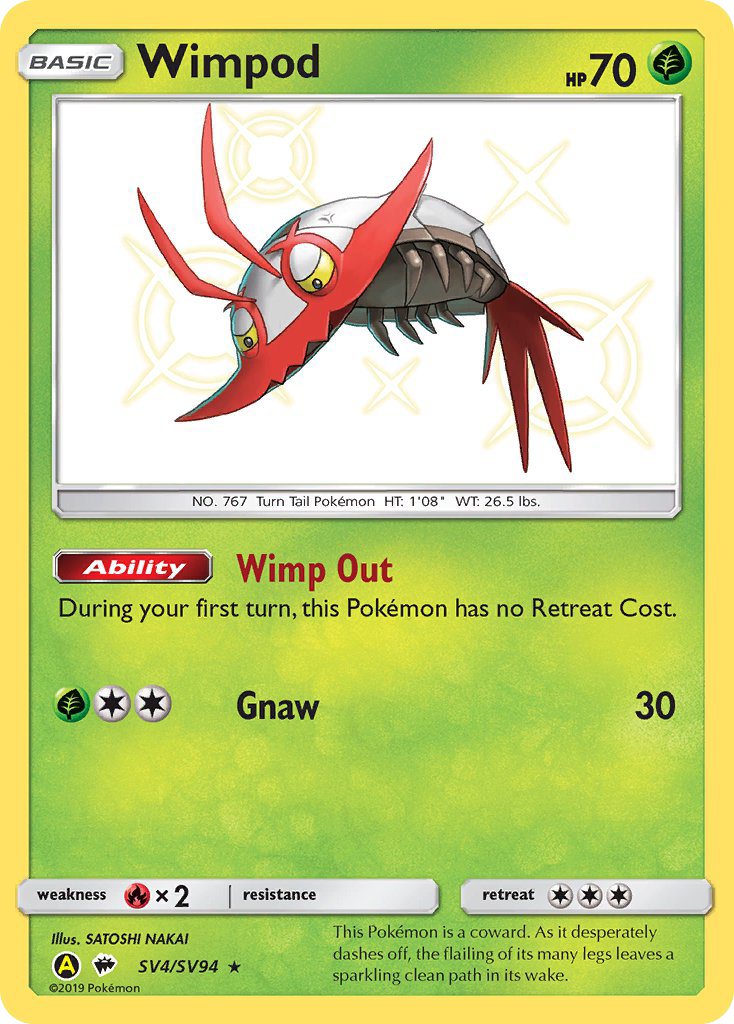 Pokémonkaart SV4/V94 - Wimpod - Shiny Vault - [Rare Shiny]