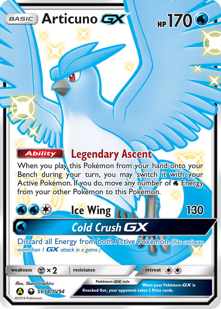 Pokémonkaart SV54/V94 - Articuno-GX - Shiny Vault - [Rare Shiny GX]