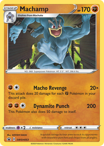 Pokémonkaart SWSH053 - Machamp - SWSH Black Star Promos - [Promo]