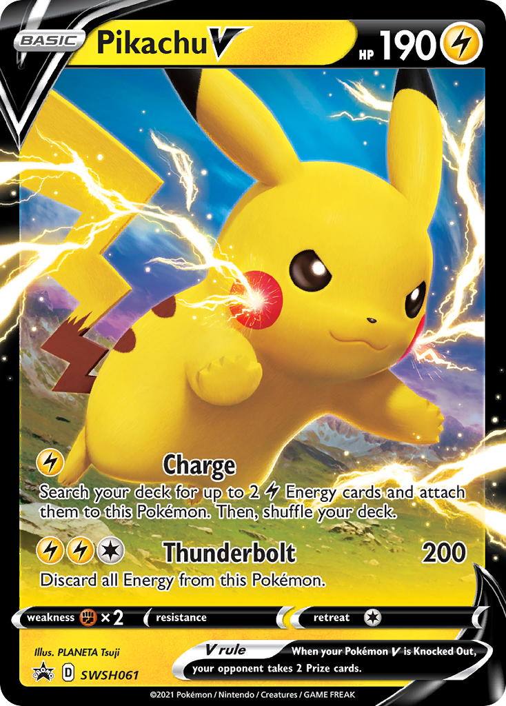 Pokémonkaart SWSH061 - Pikachu V - SWSH Black Star Promos - [Promo]