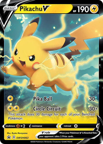 Pokémonkaart SWSH063 - Pikachu V - SWSH Black Star Promos - [Promo]