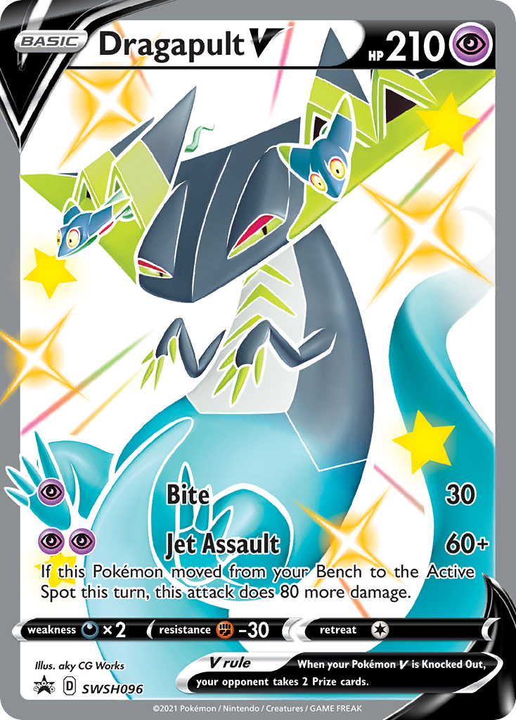Pokémonkaart SWSH096 - Dragapult V - SWSH Black Star Promos - [Promo]