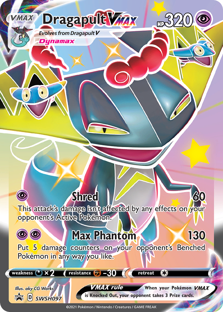 Pokémonkaart SWSH097 - Dragapult VMAX - SWSH Black Star Promos - [Promo]