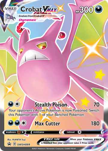 Pokémonkaart SWSH099 - Crobat VMAX - SWSH Black Star Promos - [Promo]