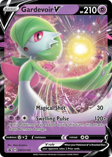 Pokémonkaart SWSH105 - Gardevoir V - SWSH Black Star Promos - [Promo]