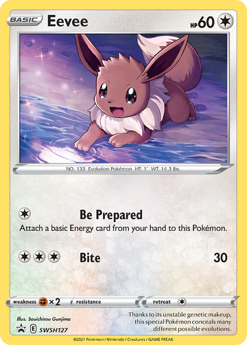 Pokémonkaart SWSH127 - Eevee - SWSH Black Star Promos - [Promo]