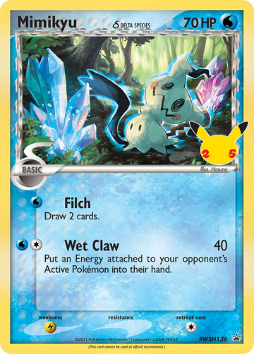 Pokémonkaart SWSH136 - Mimikyu δ - SWSH Black Star Promos - [Promo]