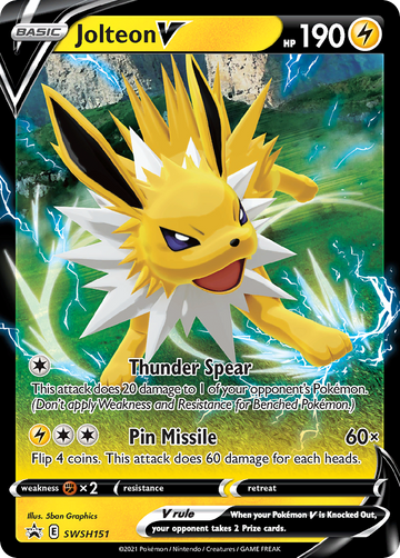 Pokémonkaart SWSH151 - Jolteon V - SWSH Black Star Promos - [Promo]