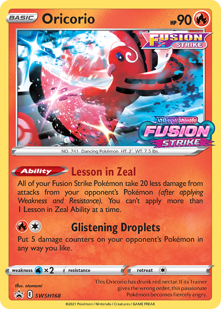 Pokémonkaart SWSH168 - Oricorio - SWSH Black Star Promos - [Promo]