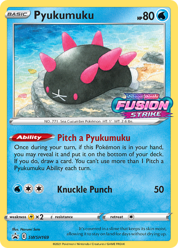 Pokémonkaart SWSH169 - Pyukumuku - SWSH Black Star Promos - [Promo]