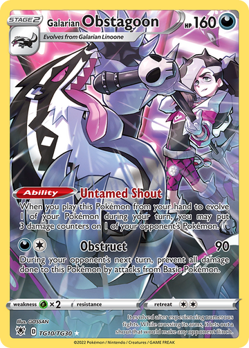 TG10/TG30 - Galarian Obstagoon - [Trainer Gallery Rare Holo]